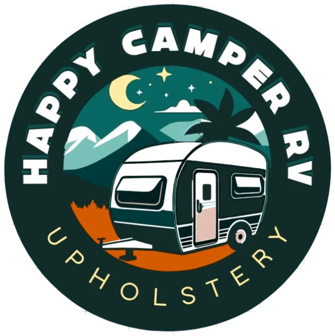Happy Camper RV Upholstery Logo